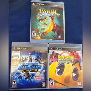 PS3 Game Bundle - Rayman Legends, All-Stars Battle Royale, PAC-Man